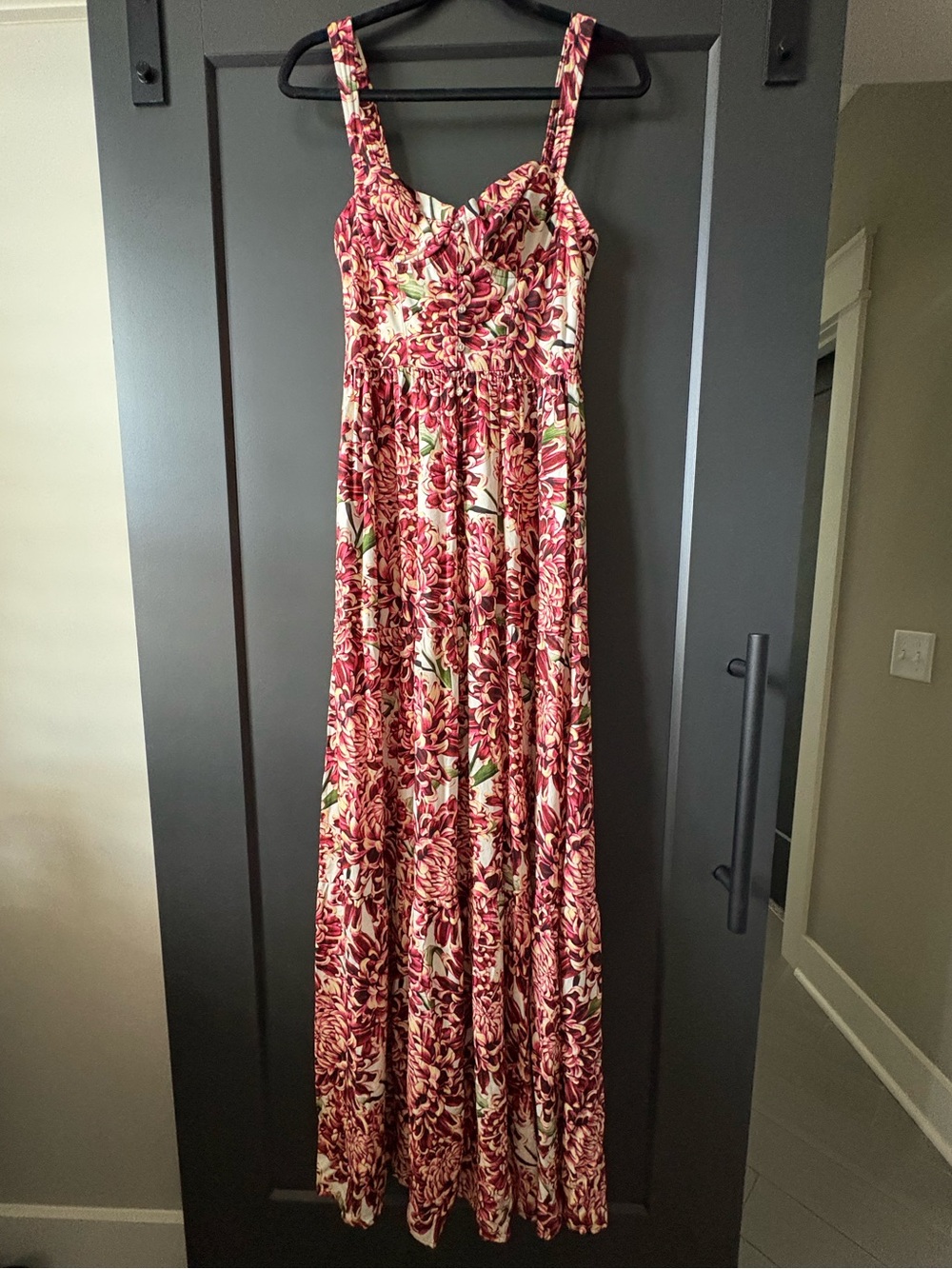 Agua Bendita Dunna Dress | Pink and Cream Floral Maxi